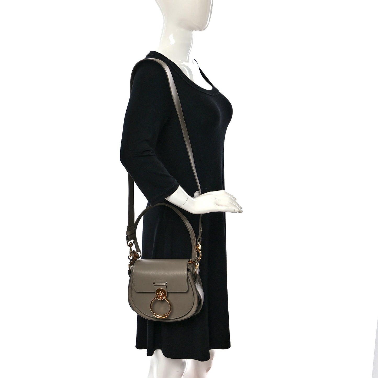 Calfskin Small Tess Bag Motty Grey