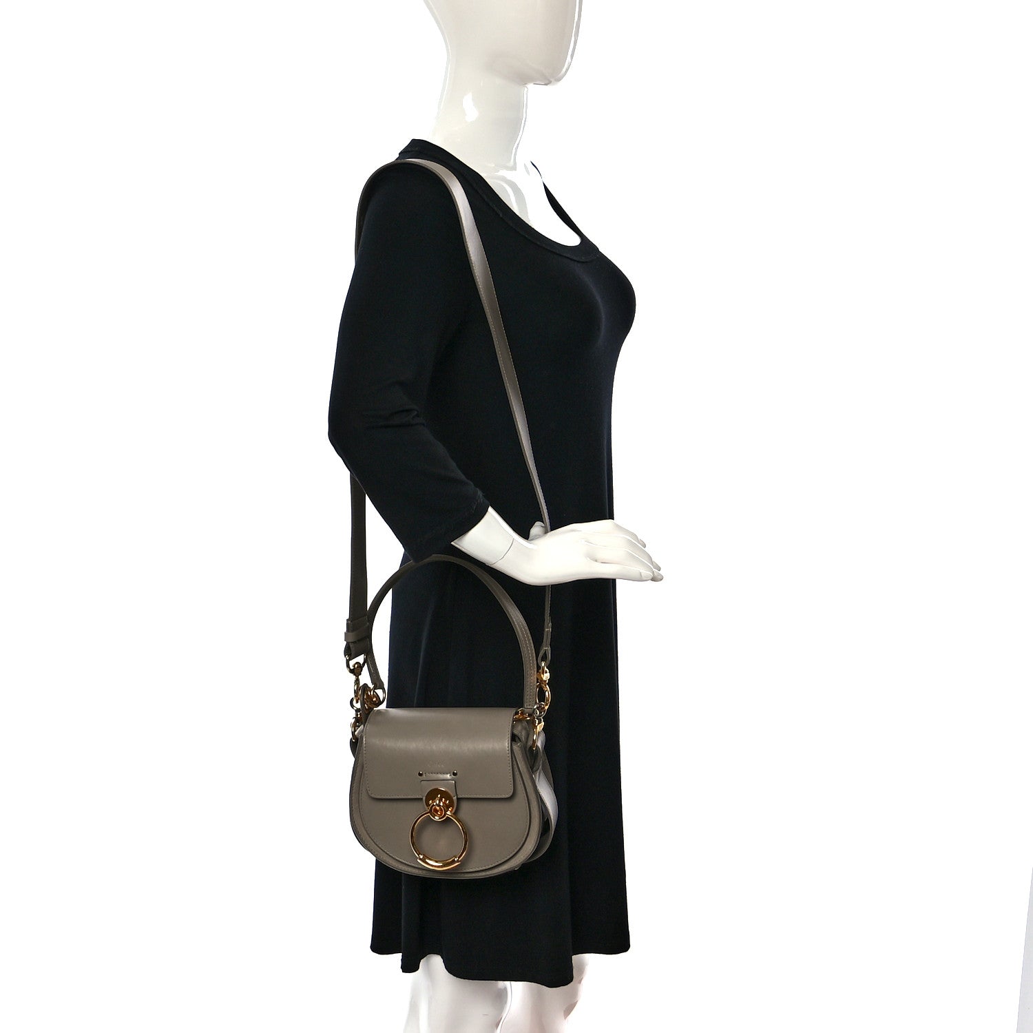 Chloe Calfskin Small Tess Bag Motty Grey 2 of 9