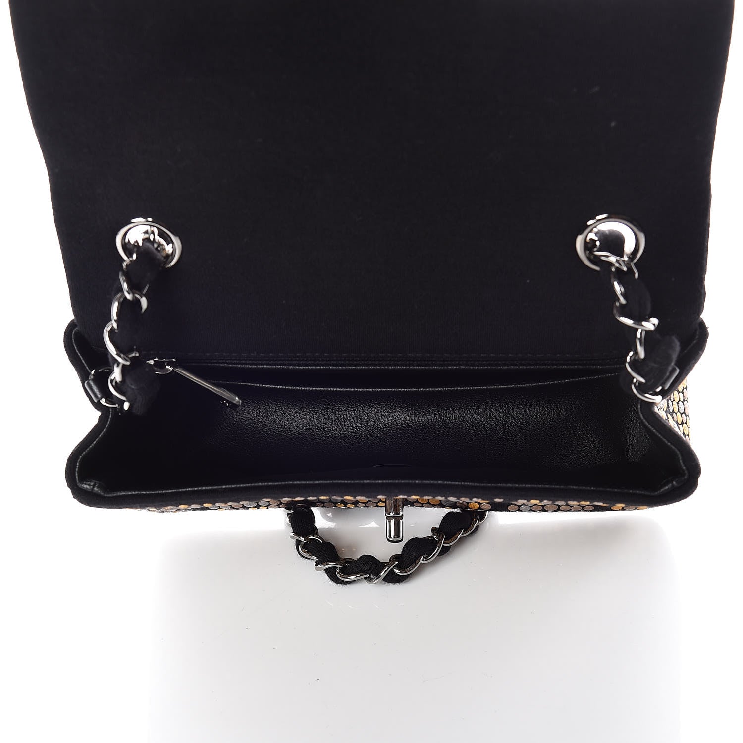 Chanel Jersey Embellished Mini Flap Black 7 of 10
