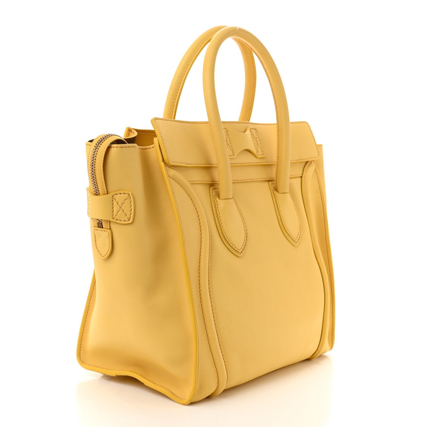 Celine Smooth Calfskin Mini Luggage Citron 3 of 11