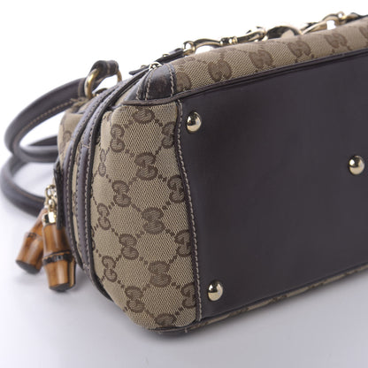 Gucci Monogram Medium Wave Boston Dark Brown 6 of 14