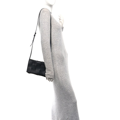 Bottega Veneta Lambskin Maxi Intrecciato Cassette Crossbody Bag Black 2 of 12