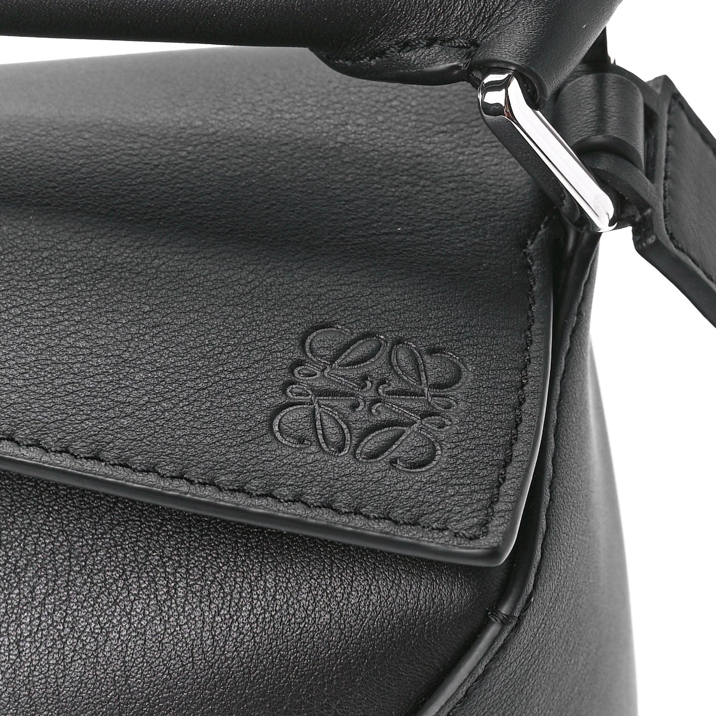Calfskin Small Puzzle Bag Black