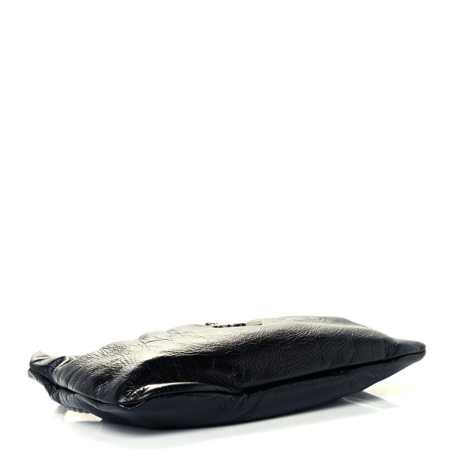 Saint Laurent Calfskin Pac Ruched Hobo Black 4 of 10