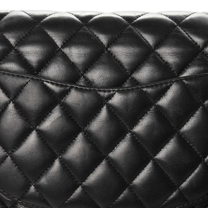 Chanel Lambskin Quilted Medium Double Flap Black 13 of 15