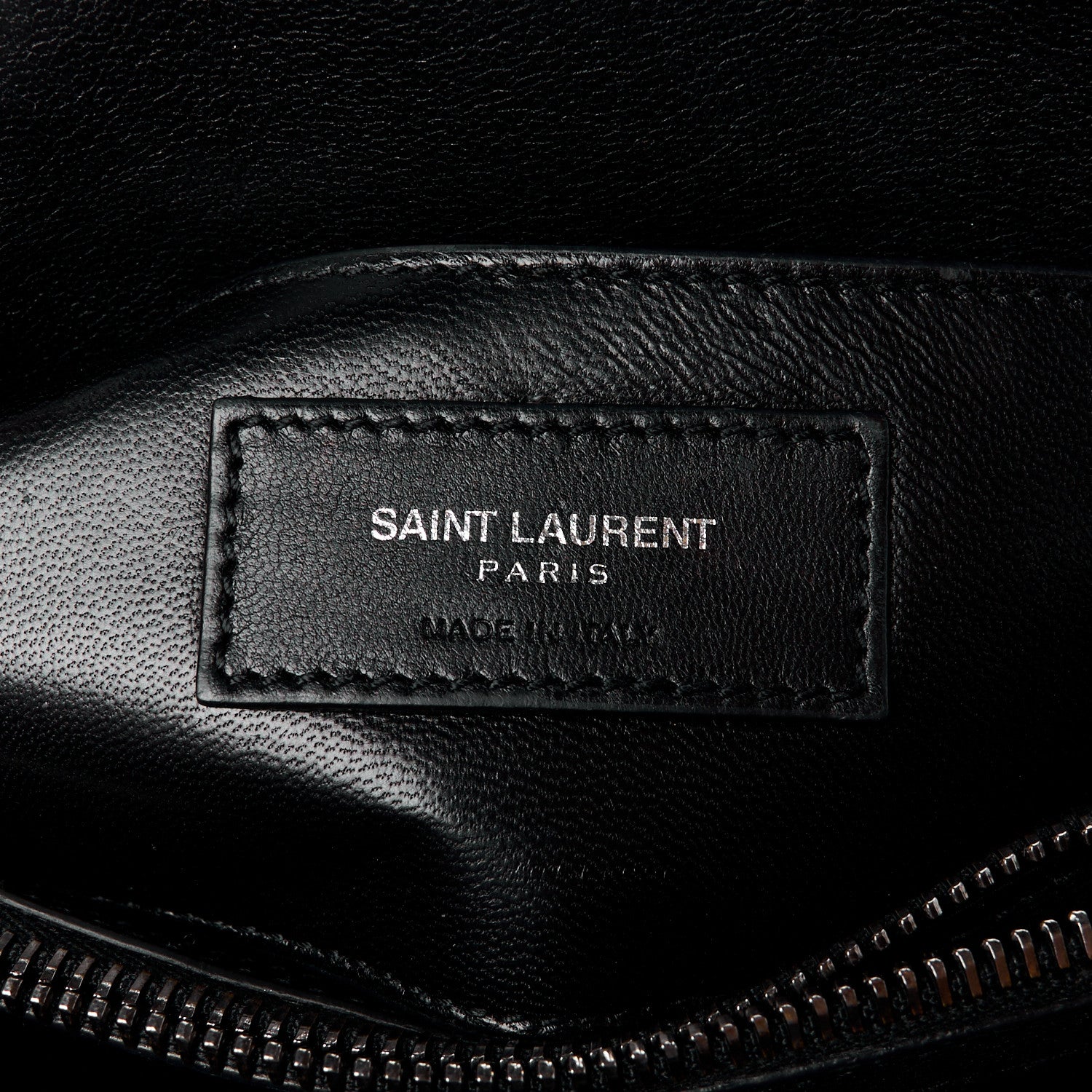 Saint Laurent SAINT LAURENT Sheepskin Matelasse Chevron Monogram Medium College Bag Black 7 of 12