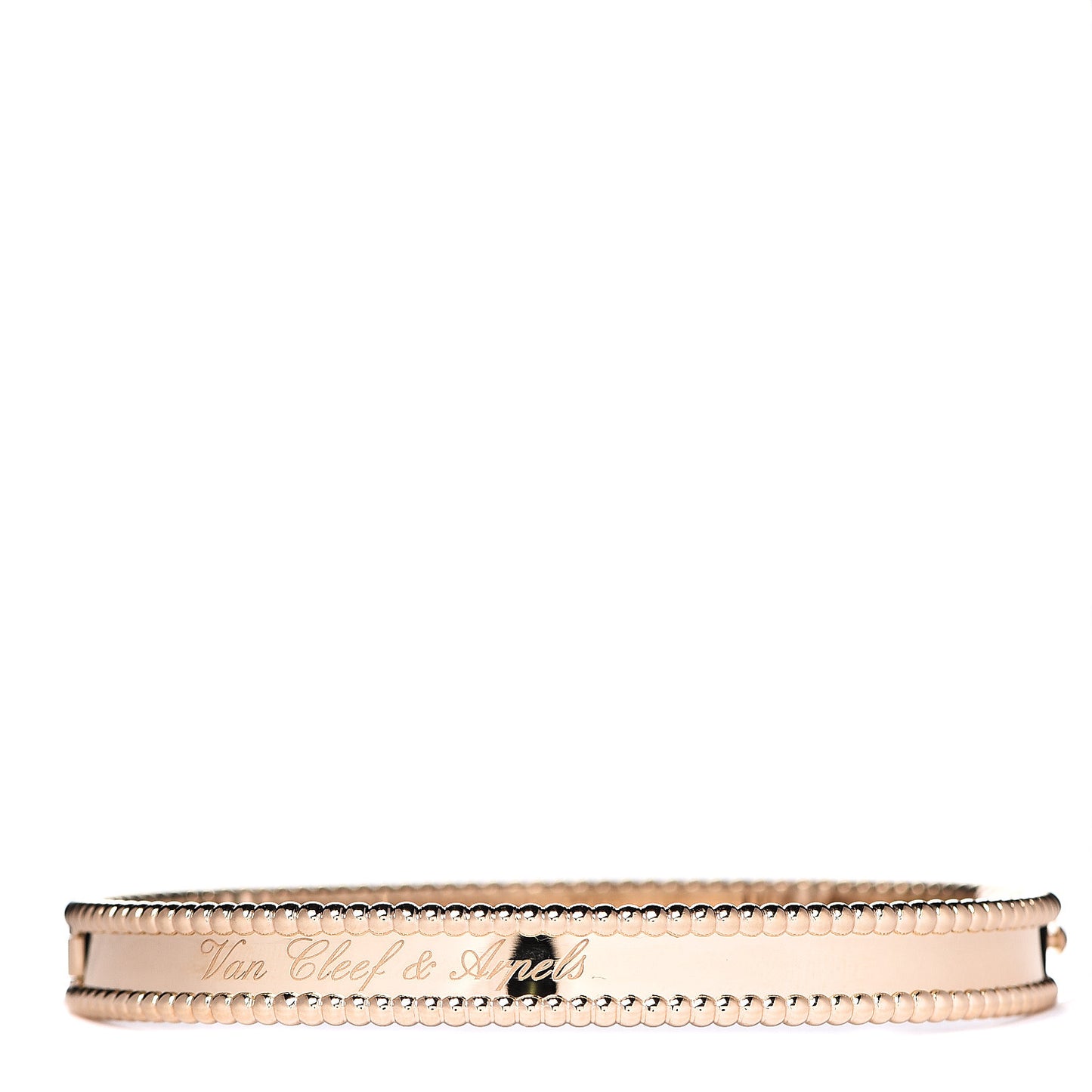 18K Yellow Gold Perlee Signature Bangle Bracelet L