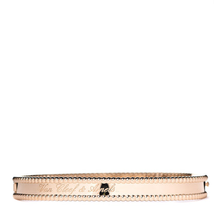 Van Cleef & Arpels 18K Yellow Gold Perlee Signature Bangle Bracelet L 2 of 3