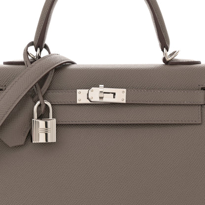 Hermes Epsom Kelly Sellier 25 Etain 8 of 12