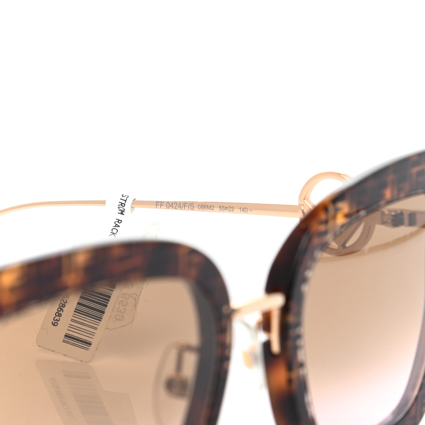 Acetate Metal F is Fendi FF Square Cat Eye Sunglasses FF 0424/F/S Havana