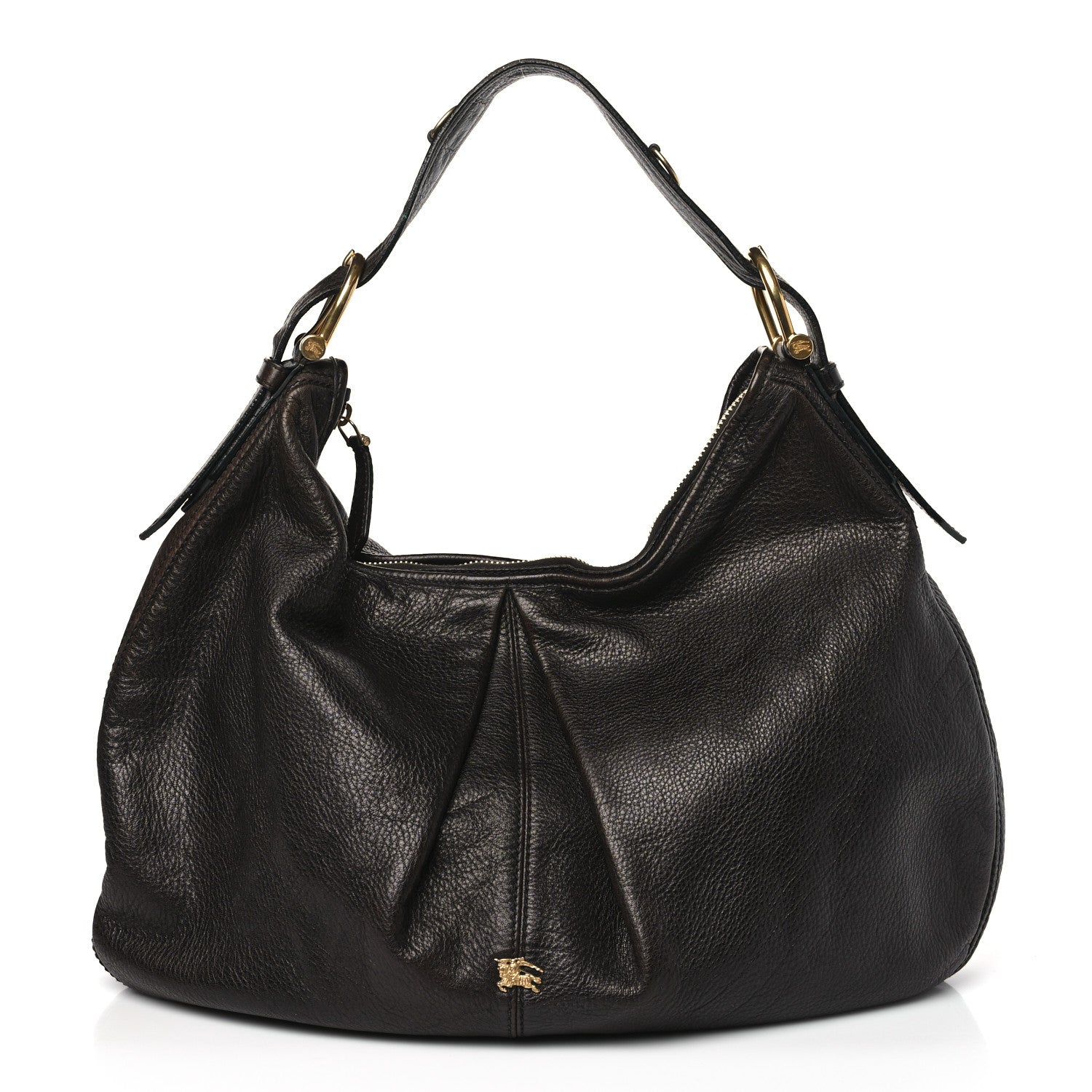 Burberry Calfskin Malika Hobo Dark Brown 1 of 11