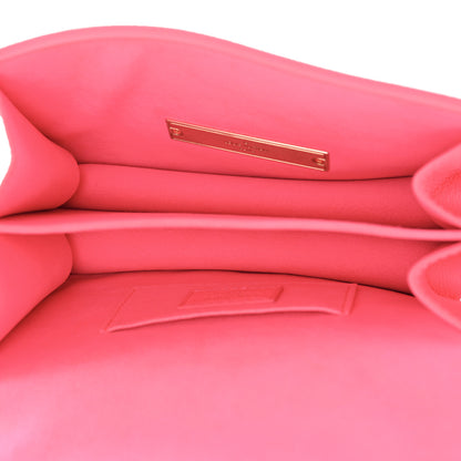 Louis Vuitton Grained Calfskin Tufted Monogram Mini Dauphine Fluo Pink 5 of 10