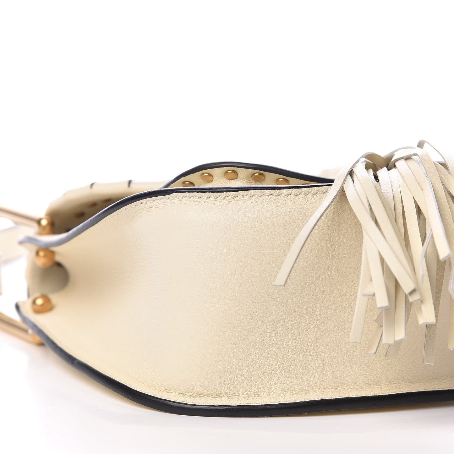 Calfskin Small Hudson Shoulder Bag Lace White