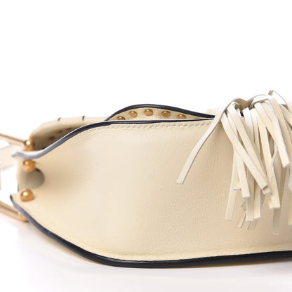 Chloe Calfskin Small Hudson Shoulder Bag Lace White 9 of 13