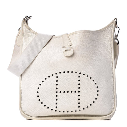 Hermes Taurillon Clemence Evelyne PM White 1 of 21