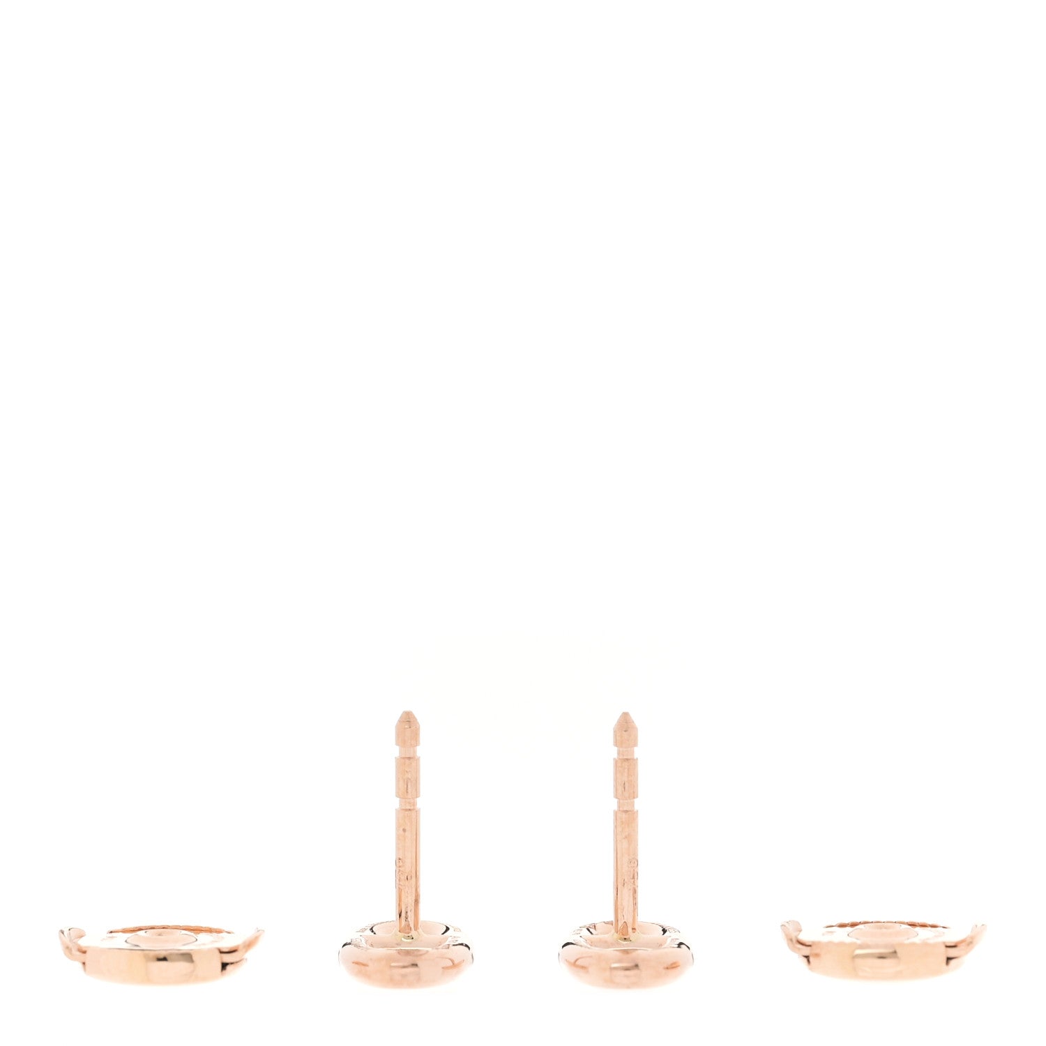 Hermes 18K Rose Gold TPM Farandole Stud Earrings 3 of 4