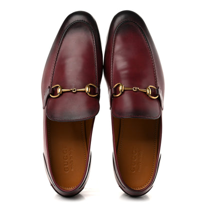 Gucci Calfskin Horsebit Mens Jordaan Loafers 10.5 Strong Red 2 of 9