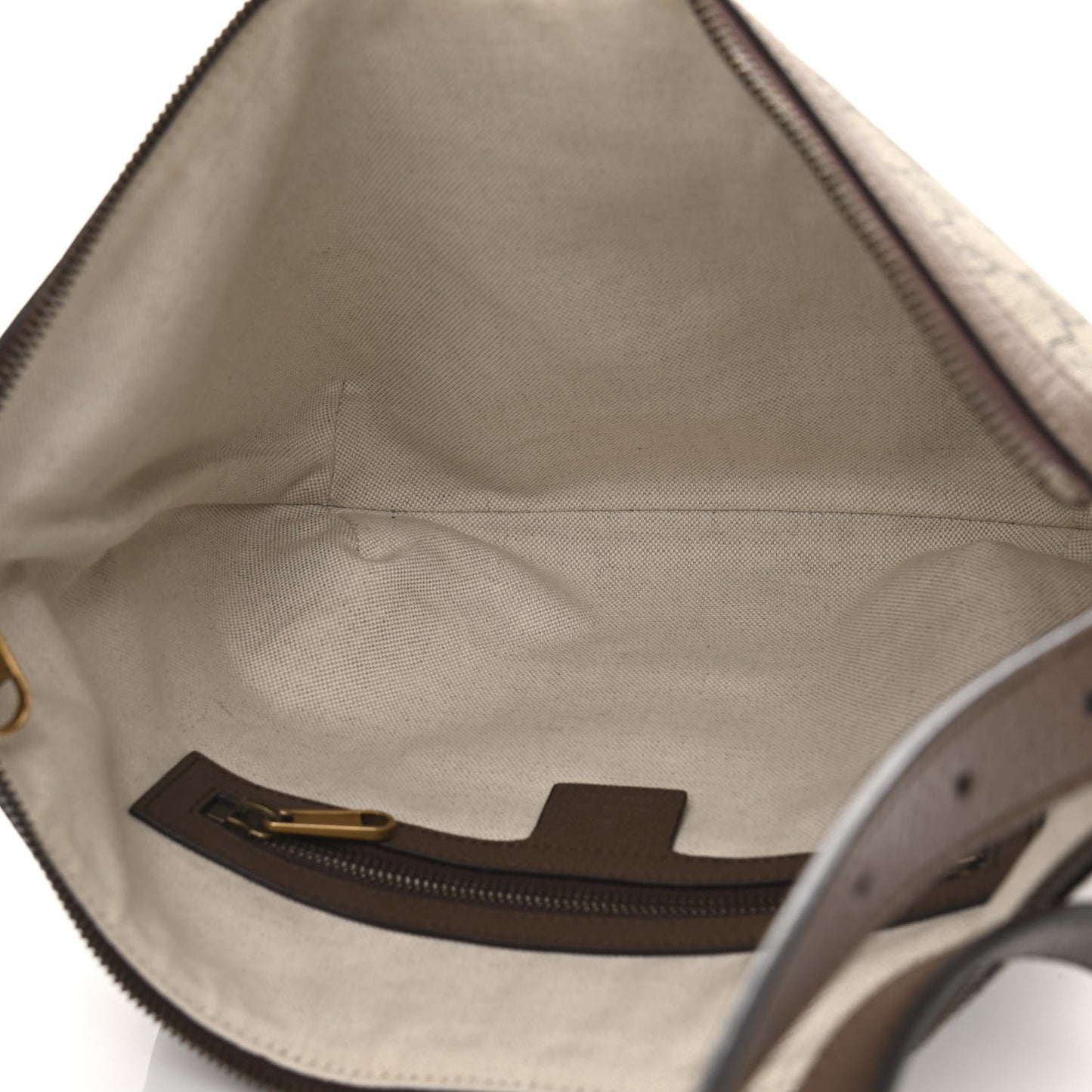GG Supreme Monogram Web Small Ophidia Half Moon Hobo Brown
