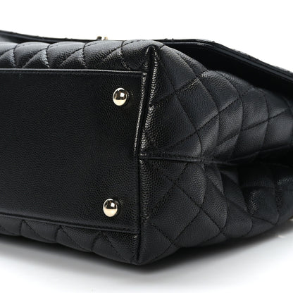 Chanel Caviar Quilted Small Coco Handle Flap Black 9 of 9