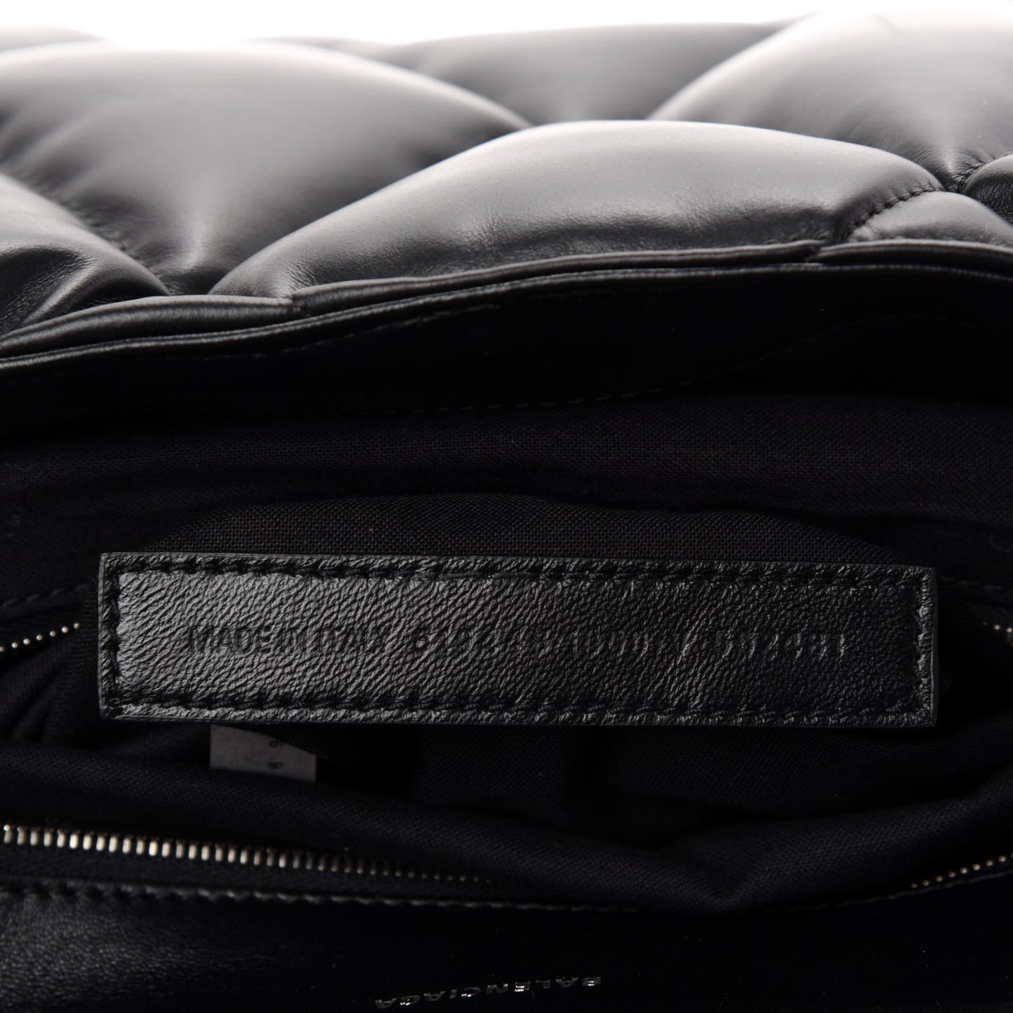 Nappa Calfskin Quilted Large Touch Shoulder Bag Black