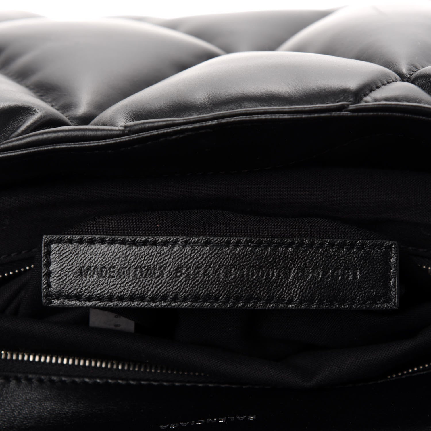 Balenciaga Nappa Calfskin Quilted Large Touch Shoulder Bag Black 13 of 14