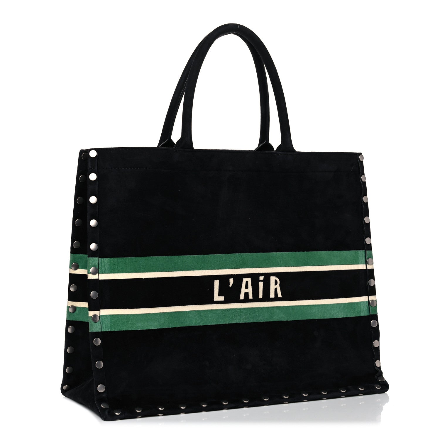 Christian Dior Suede Large L'Air Book Tote Black 2 of 11