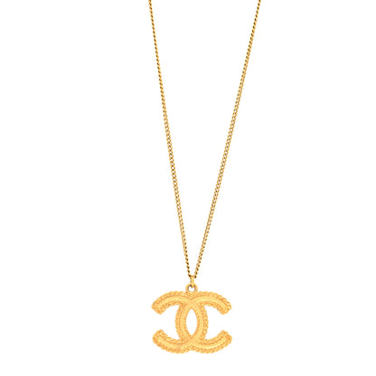 Chanel Metal CC Necklace Matte Gold 1 of 5