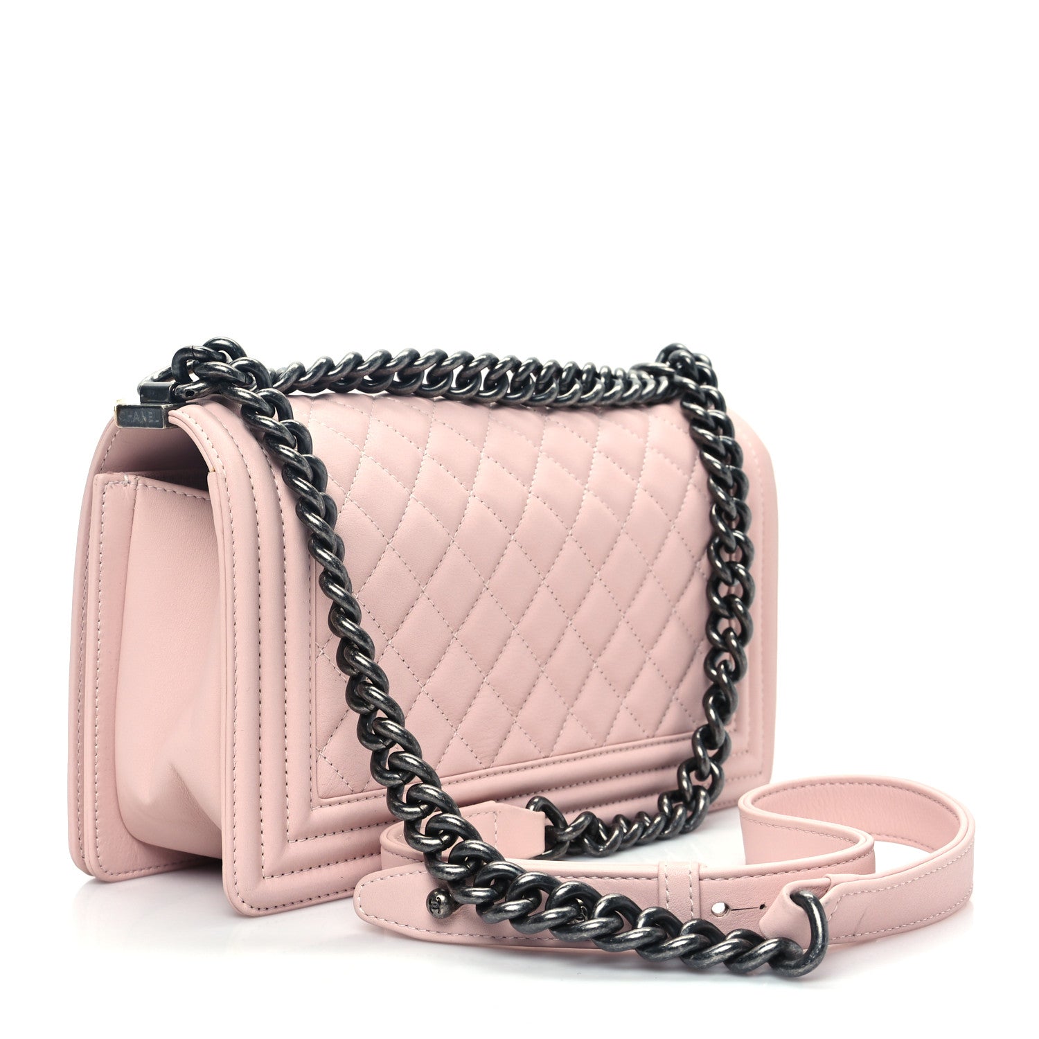 Chanel Calfskin Quilted Medium Boy Flap Light Pink 3 of 10