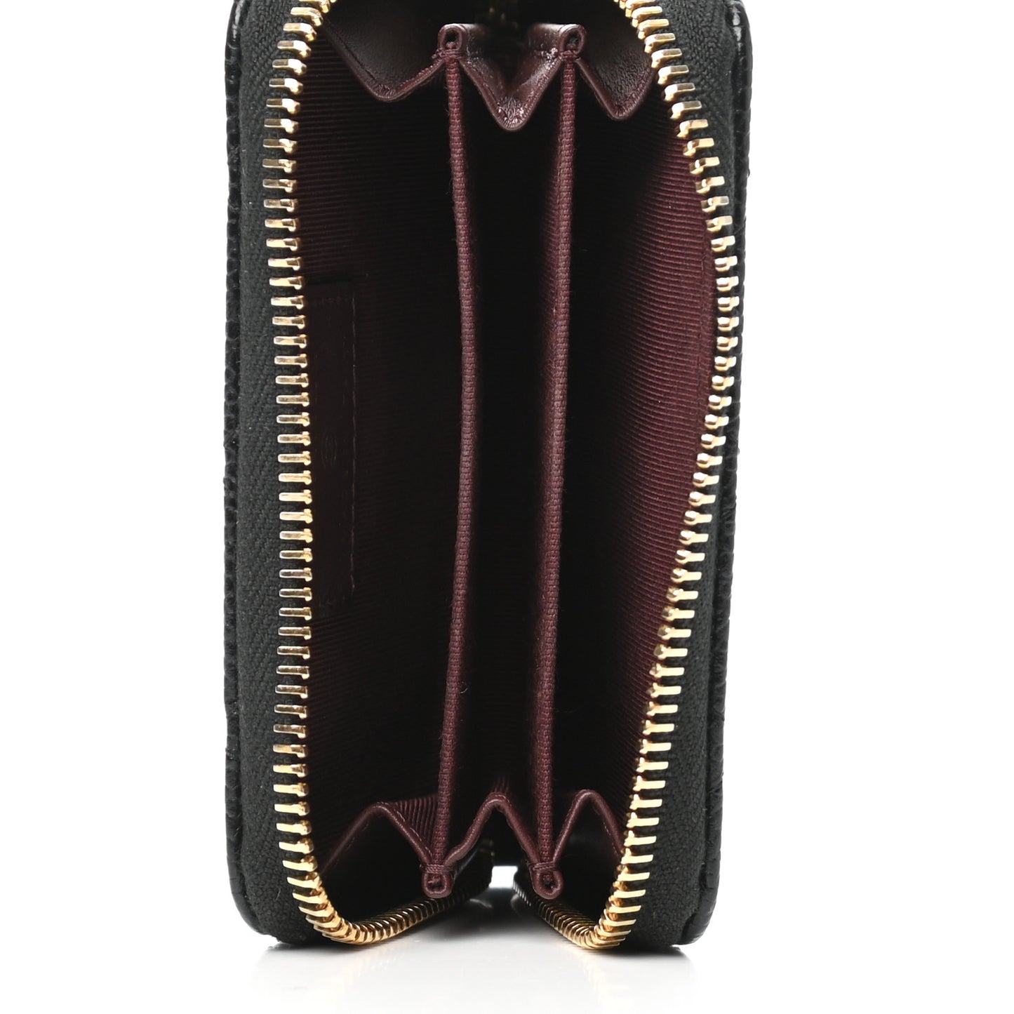 Caviar Quilted Zip Coin Purse Black