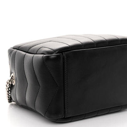 Saint Laurent Calfskin Y Quilted Monogram Small Loulou Bowling Bag Black 8 of 9