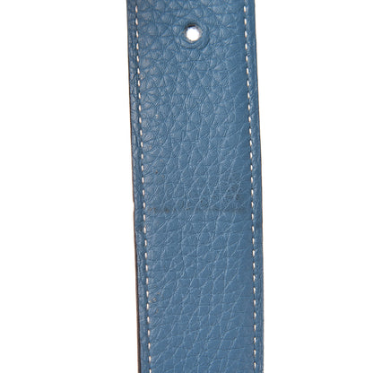 Hermes Box Togo 32mm H Belt 90 Black Blue Jean 8 of 9