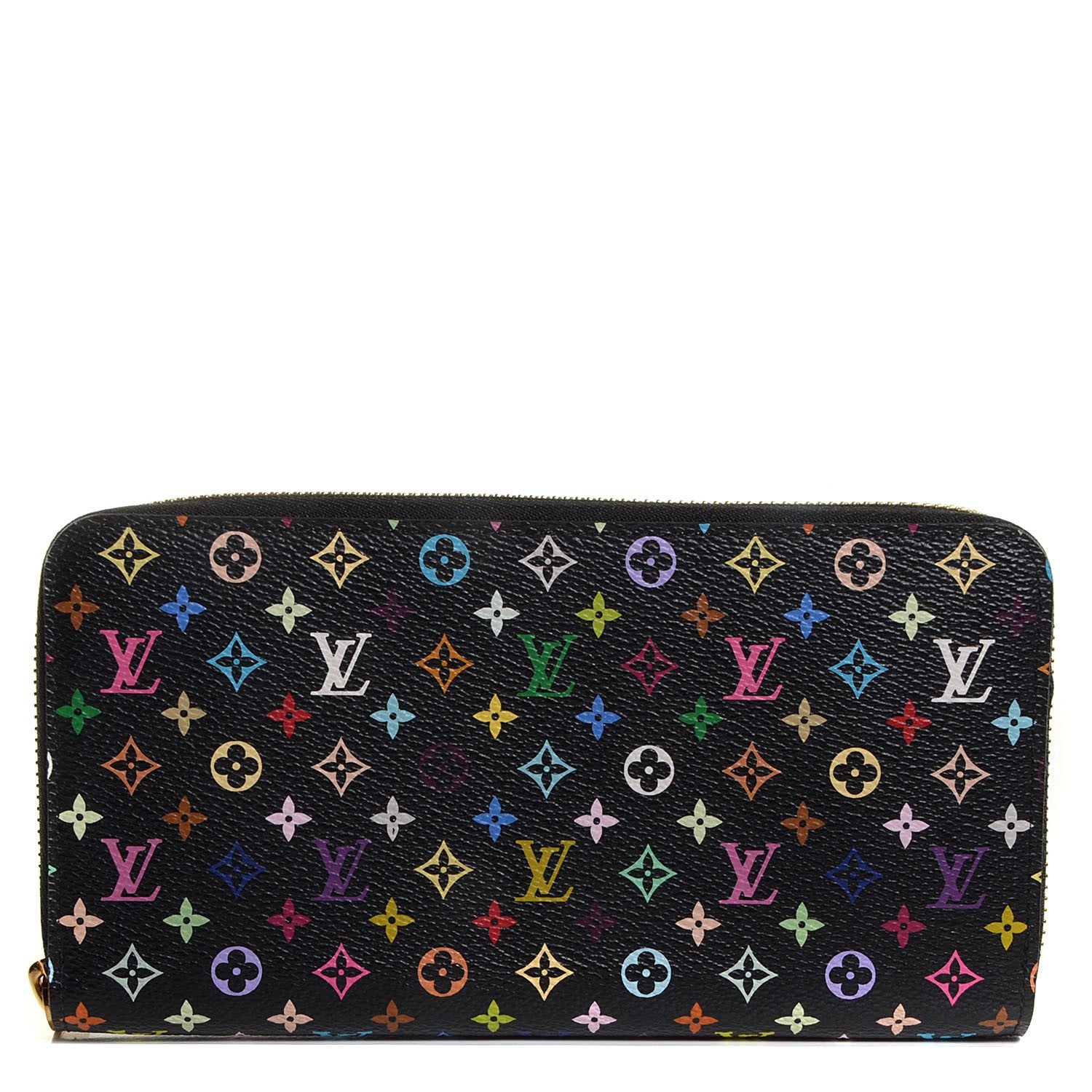 Louis Vuitton Monogram Multicolor Zippy Wallet Black Grenade 1 of 8