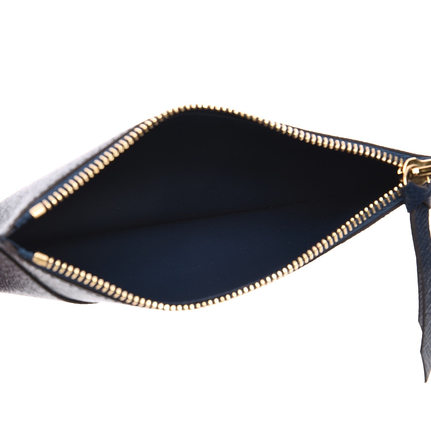 Louis Vuitton Calfskin Jeanne Wallet Zippered Insert Dark Blue 5 of 6