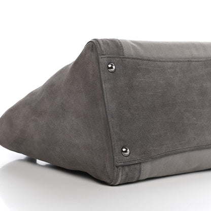 Prada Canvas Suede Scamosciato Twin Pocket Tote Grey 8 of 9