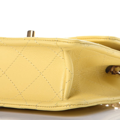 Chanel Caviar Quilted Mini Sweet Classic Flap Yellow 8 of 9