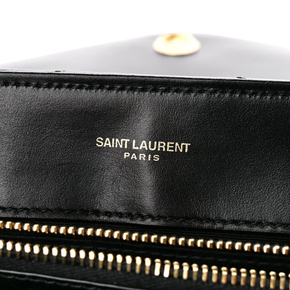 Saint Laurent Calfskin Y Quilted Monogram Medium Loulou Chain Satchel Black 6 of 11