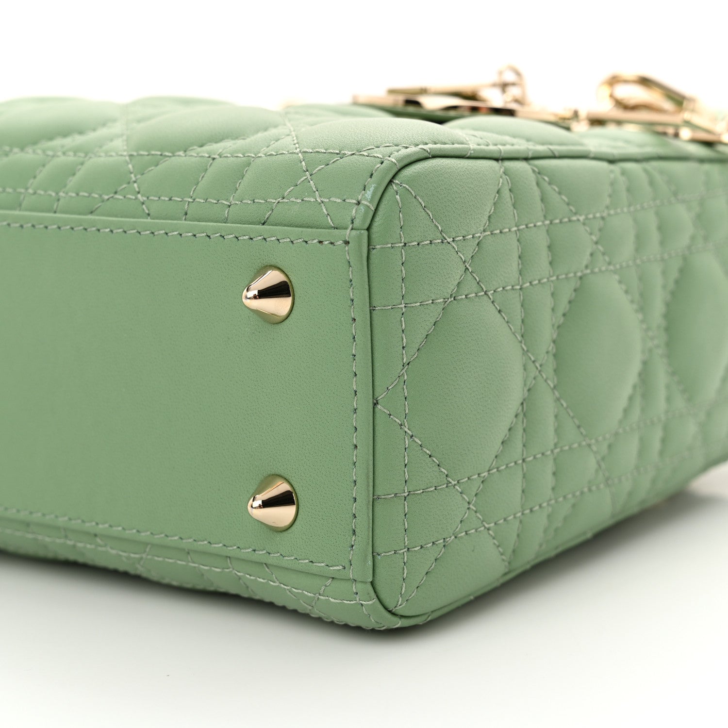 Christian Dior Lambskin Cannage Small My ABCDior Lady Dior Green 10 of 11