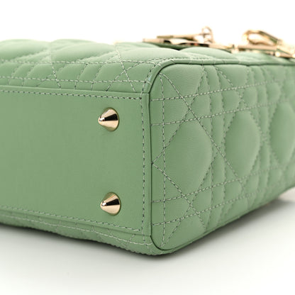 Christian Dior Lambskin Cannage Small My ABCDior Lady Dior Green 10 of 11