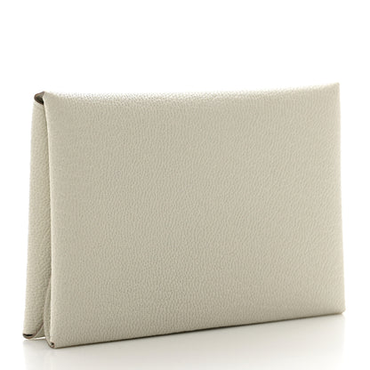 Hermes Chevre Mysore Calvi Duo Card Case Mushroom 3 of 7