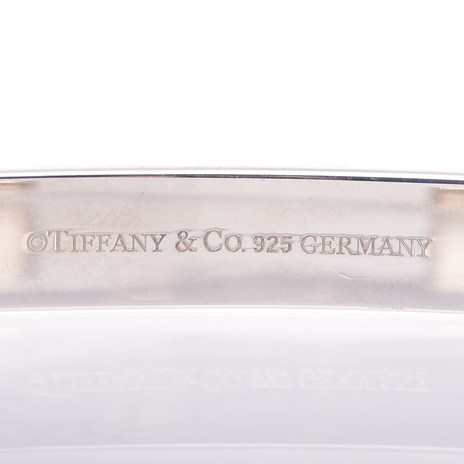 Tiffany Sterling Silver Diamond Point 2-Row Cuff Bracelet 4 of 4
