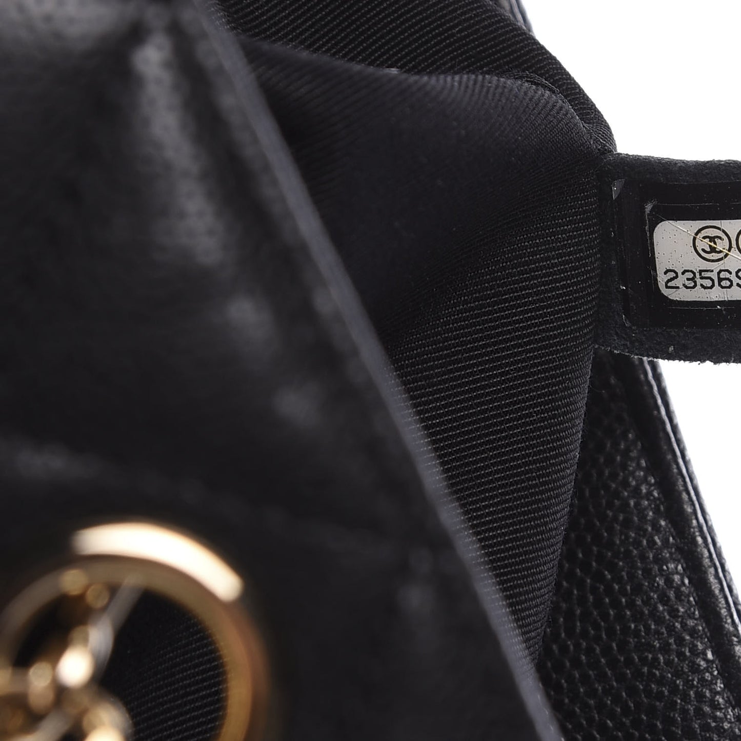 Caviar Quilted Large Shopping Tote Black