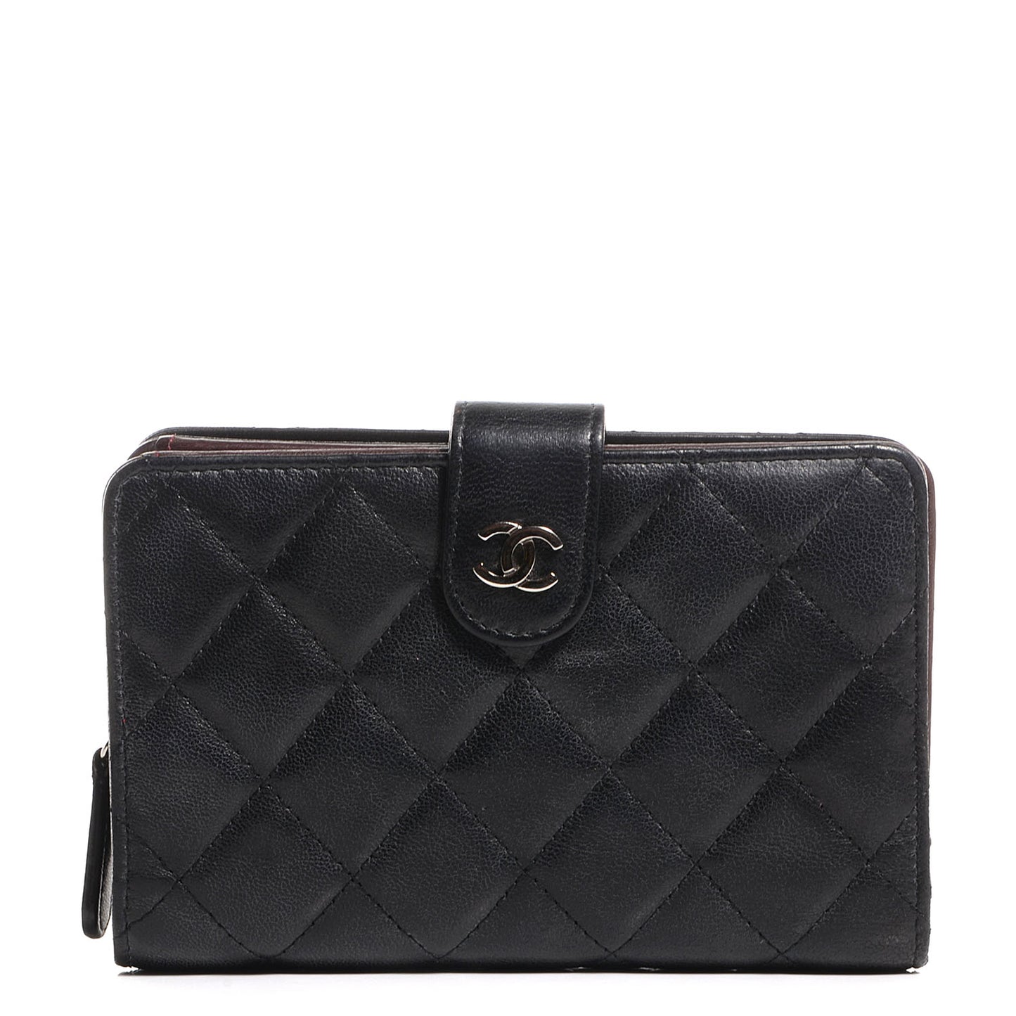 Lambskin L-Zip Pocket Wallet Black