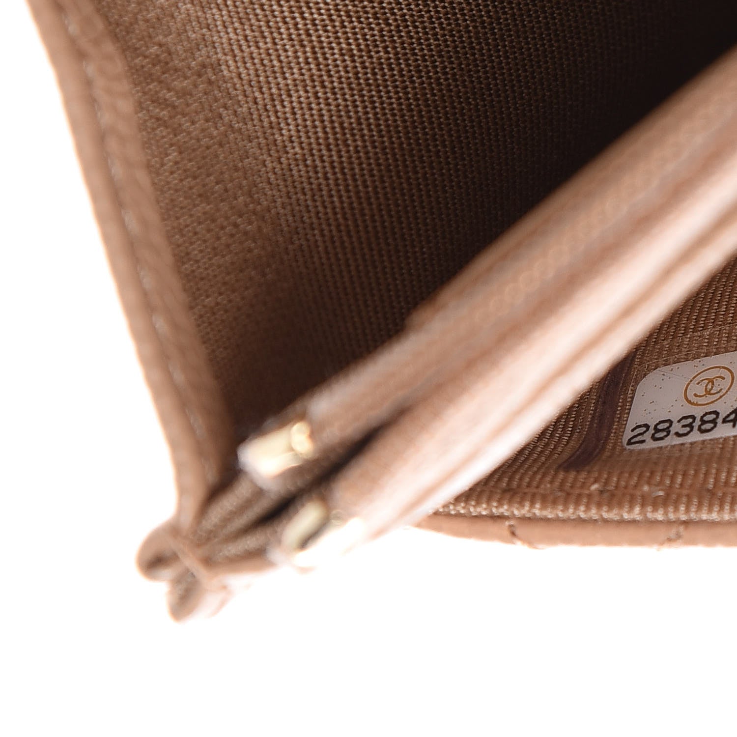 Chanel Caviar Quilted Wallet On Chain WOC Beige 8 of 9