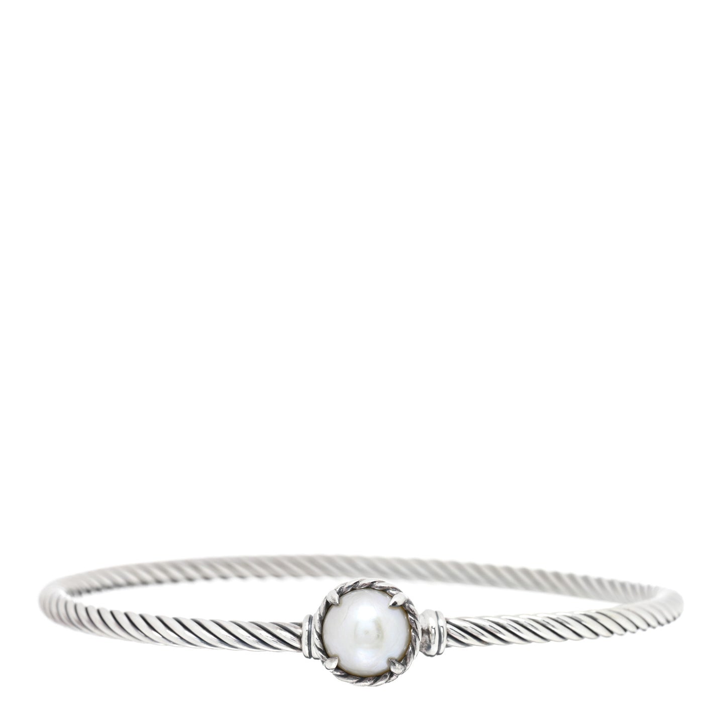 Sterling Silver Pearl 3mm Chatelaine Bracelet