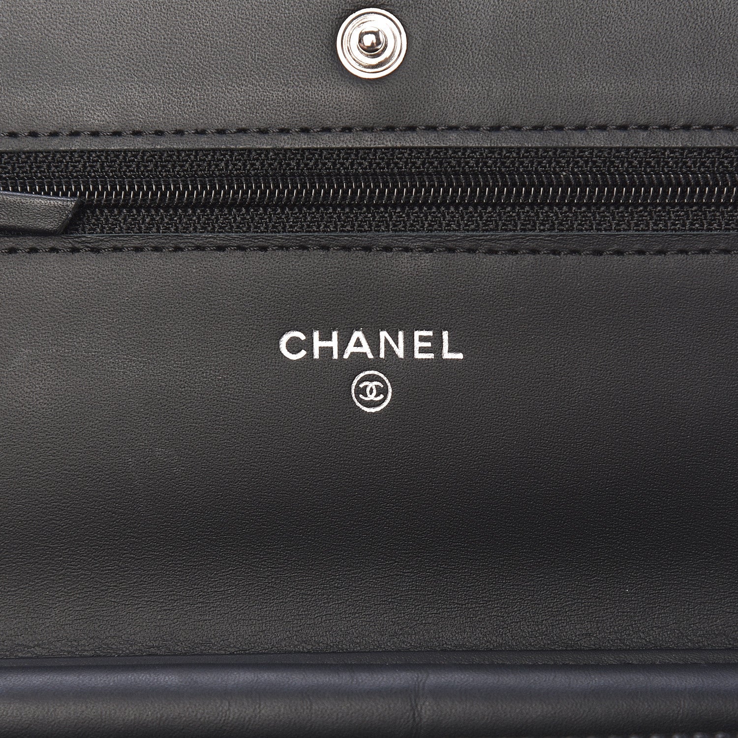 Chanel Caviar Timeless CC Wallet On Chain WOC Black 6 of 11