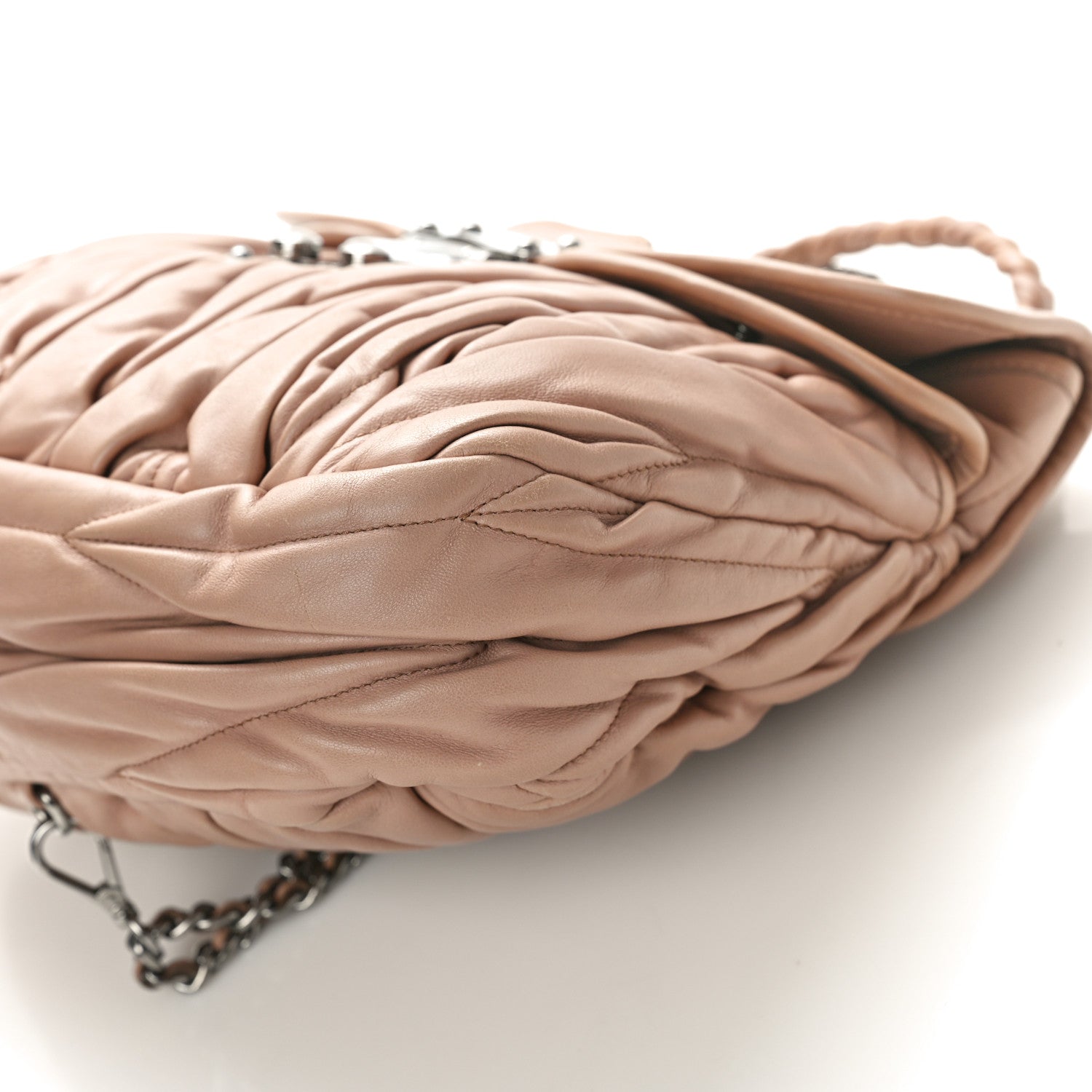 Miu Miu Nappa Matelasse Coffer Hobo Cammeo 9 of 9