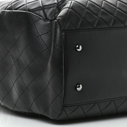 Chanel Lambskin Quilted Large Drawstring Bag Black 8 of 9
