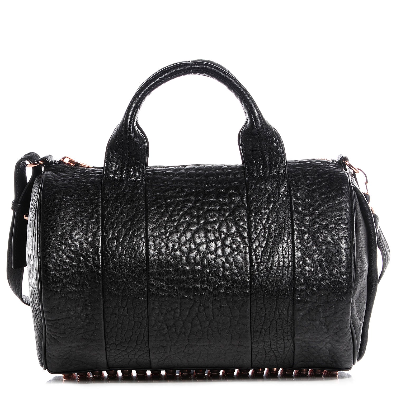 Alexander Wang Pebbled Lambskin Rocco Black with Rose Gold Hardware 1 of 6