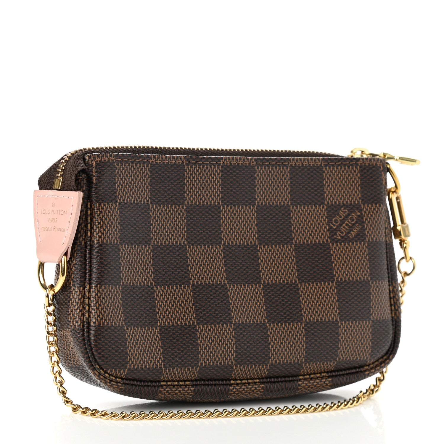Louis Vuitton Damier Ebene 2020 Christmas Animation Big Wheel Mini Pochette Accessories Rose Ballerine 2 of 6