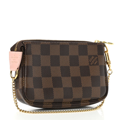 Louis Vuitton Damier Ebene 2020 Christmas Animation Big Wheel Mini Pochette Accessories Rose Ballerine 2 of 6